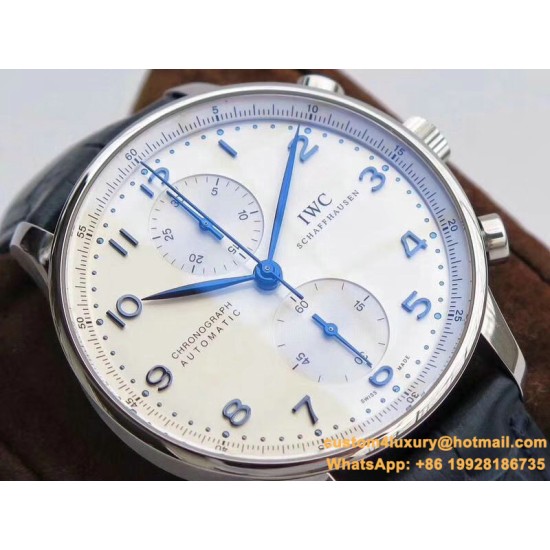 IWC - Portugieser Chronograph Classic 42mm SS/LE White ZF A7750