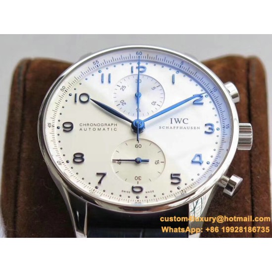 IWC - Portugieser Chronograph Classic 42mm SS/LE White ZF A7750