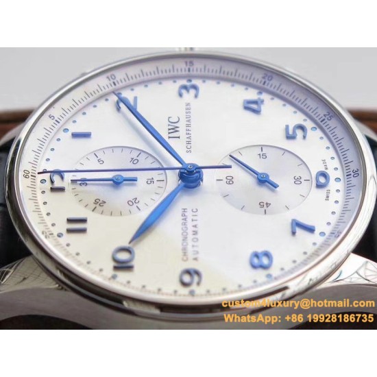 IWC - Portugieser Chronograph Classic 42mm SS/LE White ZF A7750