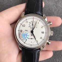 IWC - Portugieser Chronograph Classic 42mm SS/LE White ZF A7750