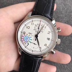 IWC - Portugieser Chronograph Classic 42mm SS/LE White ZF A7750