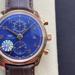 IWC - Portugieser Chronograph Classic 42mm RG/LE Blue ZF A7750