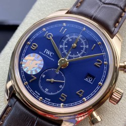 IWC - Portugieser Chronograph Classic 42mm RG/LE Blue ZF A7750