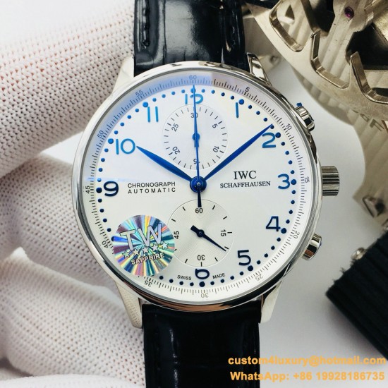 Portuguese Chrono 40mm SS/LE White/Num TWF A7750
