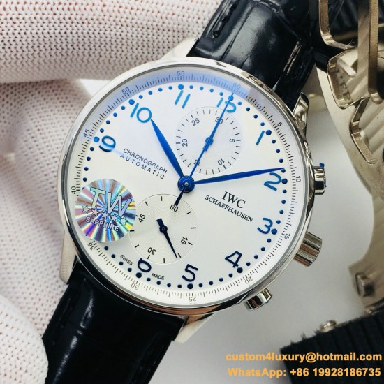 Portuguese Chrono 40mm SS/LE White/Num TWF A7750