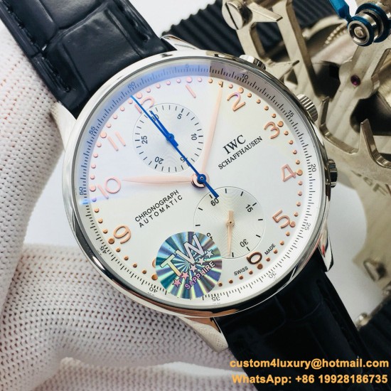 Portuguese Chrono 40mm SS/LE White/Num TWF A7750