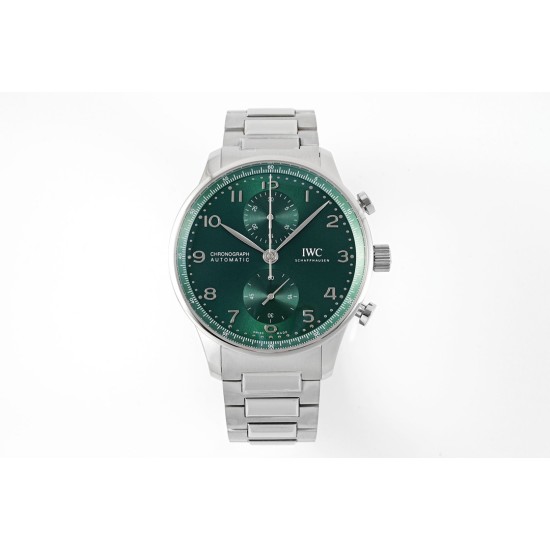 Portugueser Chrono 41mm SS/SS Green/Num AZF A69355