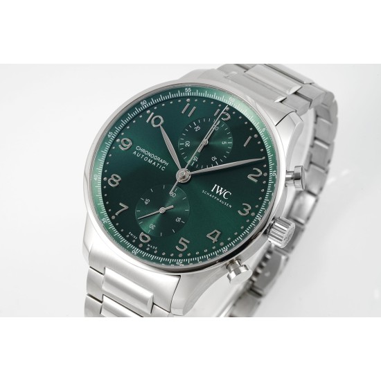 Portugueser Chrono 41mm SS/SS Green/Num AZF A69355