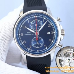 IWC - Portugieser Chronograph Classic IW390704 45mm SS/RU Blue Cal.89361