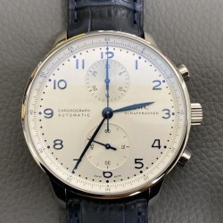 IWC - Portuguese Chrono "150 Years" SS/LE Wht/Blu YLF A7750