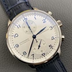 IWC - Portuguese Chrono "150 Years" SS/LE Wht/Blu YLF A7750