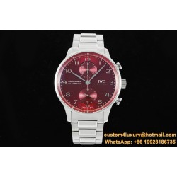 Portuguese Chrono IW371617 41mm SS/SS Red Dial RSF A69355