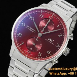 Portuguese Chrono IW371617 41mm SS/SS Red Dial RSF A69355