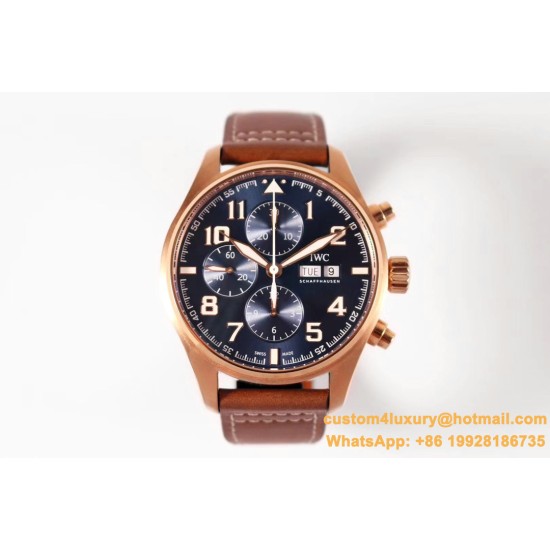 IWC - Pilot Chrono "Le Petit" 377721 43mm RG/LE Blue ZF A7750