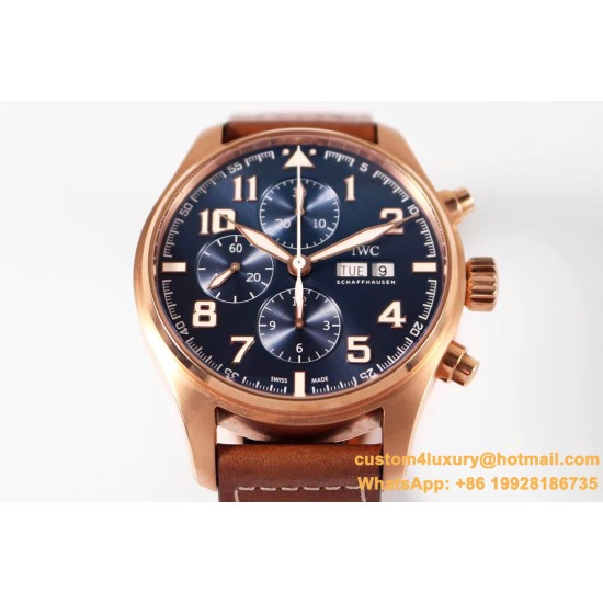 IWC - Pilot Chrono "Le Petit" 377721 43mm RG/LE Blue ZF A7750