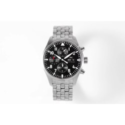 Pilot Chronograph Ref.3777 43mm SS/SS Black ZF A7750