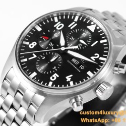 Pilot Chronograph Ref.3777 43mm SS/SS Black ZF A7750
