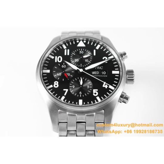 Pilot Chronograph Ref.3777 43mm SS/SS Black ZF A7750