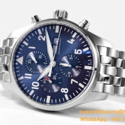 Pilot Chronograph Ref.3777 43mm SS/SS Blue ZF A7750