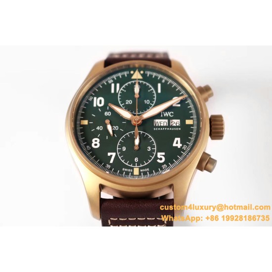 IWC - Pilot Chrono Spitfire IW387902 Brz BR/LE Grn ZF A7750