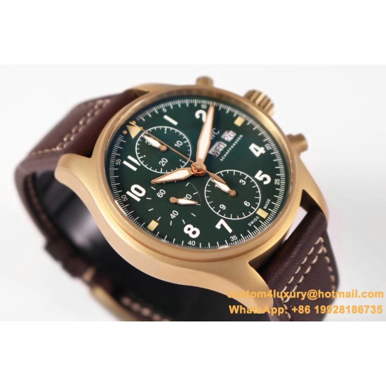 IWC - Pilot Chrono Spitfire IW387902 Brz BR/LE Grn ZF A7750