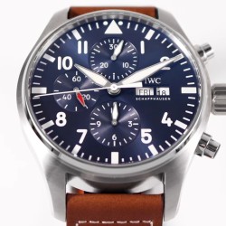 IWC - Pilot Chrono "Le Petit" 377721 43mm SS/LE Blue ZF A7750