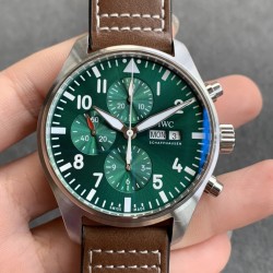 IWC - Pilot Chrono Spitfire IW377709 43mm SS/LE Green ZF A7750