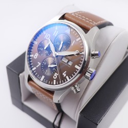 IWC - Pilot Chrono IW377713 43mm SS/LE Brown ZF A7750