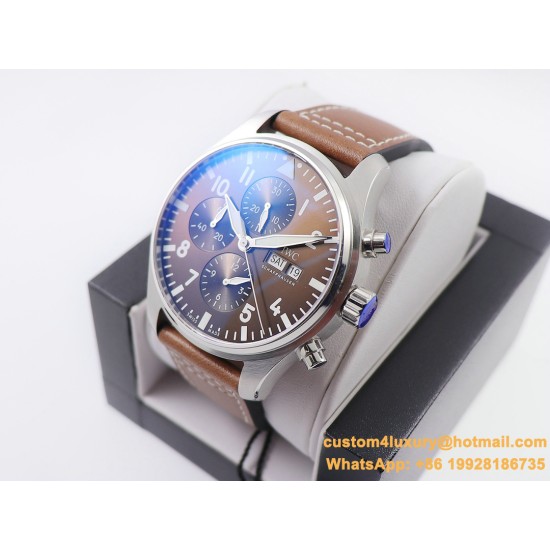 IWC - Pilot Chrono IW377713 43mm SS/LE Brown ZF A7750