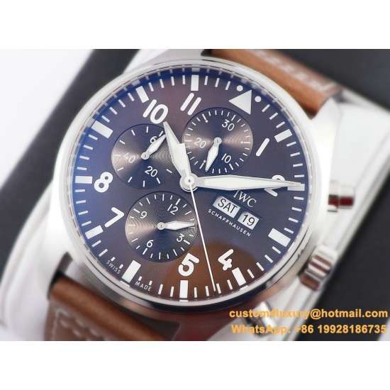 IWC - Pilot Chrono IW377713 43mm SS/LE Brown ZF A7750