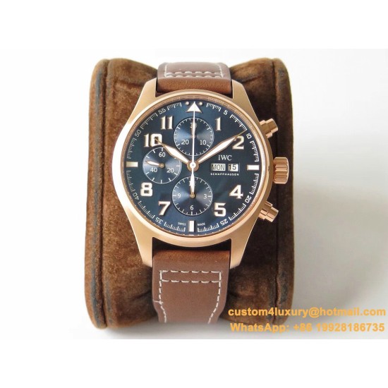 IWC - Pilot Chrono "Le Petit" 377721 43mm RG/LE Blue ZF A7750