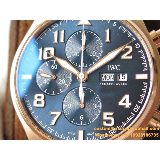 IWC - Pilot Chrono "Le Petit" 377721 43mm RG/LE Blue ZF A7750