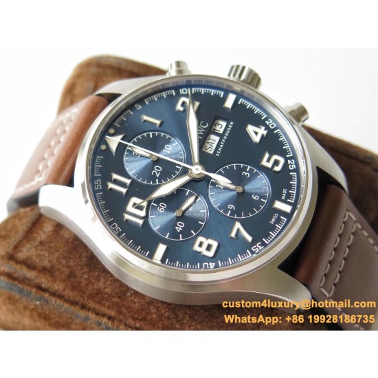 IWC - Pilot Chrono IW377713 43mm SS/LE Blue ZF A7750