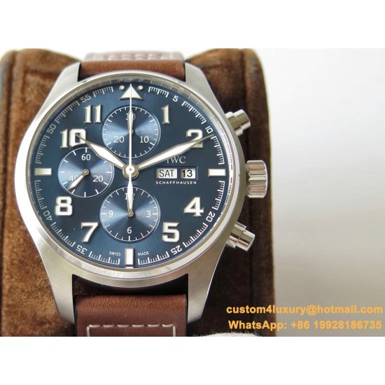 IWC - Pilot Chrono IW377713 43mm SS/LE Blue ZF A7750