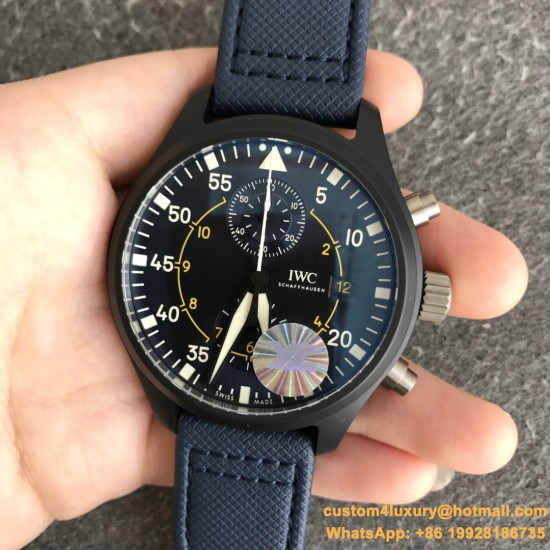 IWC - Pilot Chrono Top Gun Miramar IW389001 44mm CER/NY Blue Dial YLF A7750