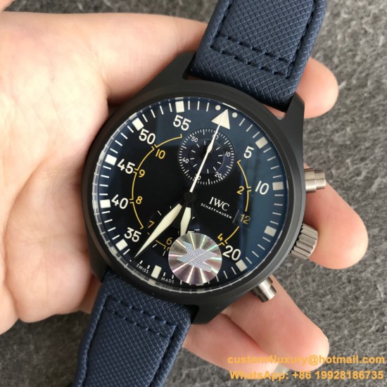 IWC - Pilot Chrono Top Gun Miramar IW389001 44mm CER/NY Blue Dial YLF A7750