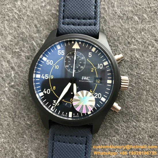 IWC - Pilot Chrono Top Gun Miramar IW389001 44mm CER/NY Blue Dial YLF A7750