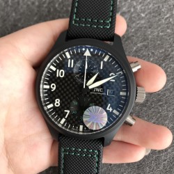 IWC - Pilot Chrono Top Gun IW389001 44mm CER/NY Black Textured Dial YLF A7750