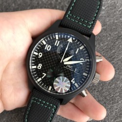 IWC - Pilot Chrono Top Gun IW389001 44mm CER/NY Black Textured Dial YLF A7750