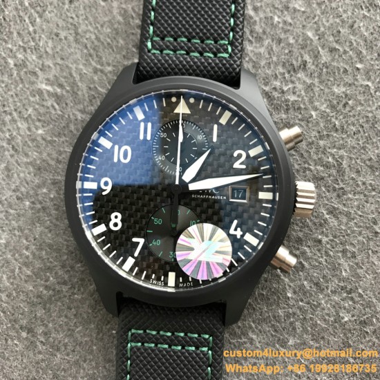 IWC - Pilot Chrono Top Gun IW389001 44mm CER/NY Black Textured Dial YLF A7750