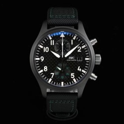 IWC - Pilot Chrono Top Gun IW389001 44mm CER/NY Black Textured Dial YLF A7750