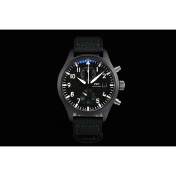 IWC - Pilot Chrono Top Gun IW389001 44mm CER/NY Black Textured Dial YLF A7750
