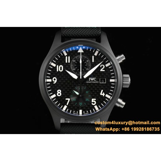 IWC - Pilot Chrono Top Gun IW389001 44mm CER/NY Black Textured Dial YLF A7750