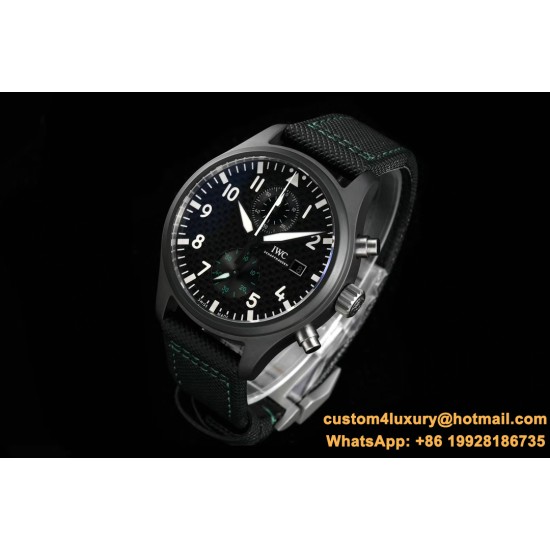 IWC - Pilot Chrono Top Gun IW389001 44mm CER/NY Black Textured Dial YLF A7750
