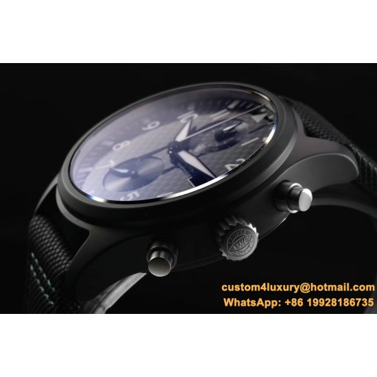 IWC - Pilot Chrono Top Gun IW389001 44mm CER/NY Black Textured Dial YLF A7750