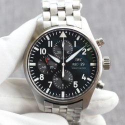 Pilot Chronograph Ref.3777 43mm SS/SS Black Dial ZF A7750