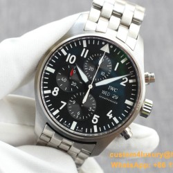 Pilot Chronograph Ref.3777 43mm SS/SS Black Dial ZF A7750