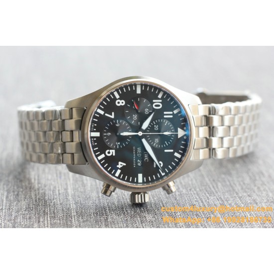 Pilot Chronograph Ref.3777 43mm SS/SS Black Dial ZF A7750