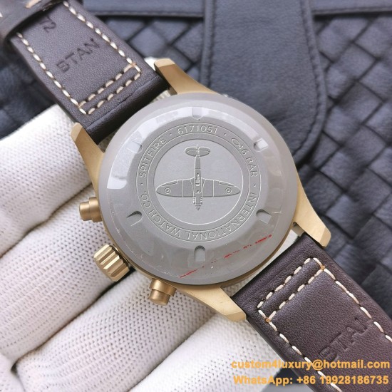 IWC - Pilot Chrono Spitfire IW387902 Brz BR/LE Green Dial ZF A7750