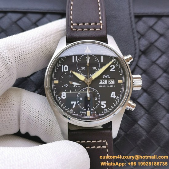IWC - Pilot Chrono IW377713 43mm SS/LE Black ZF A7750